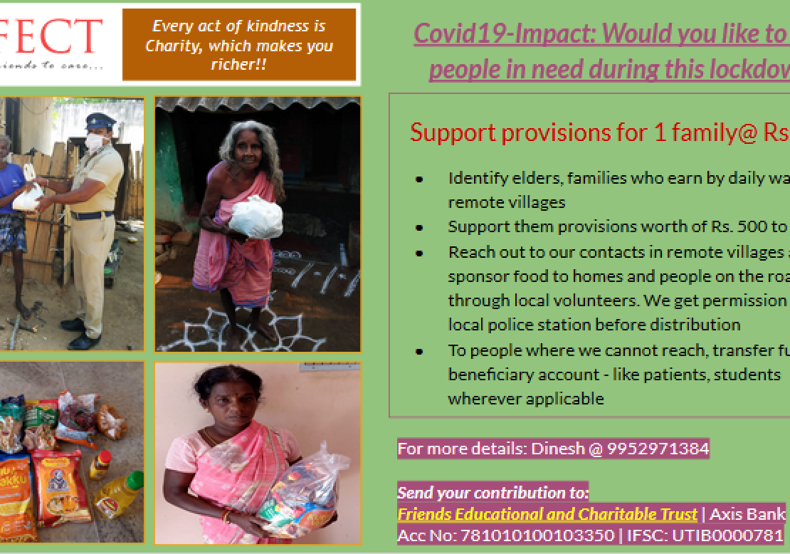 Covid-19 Impact - Support to our beneficiaries | Homes